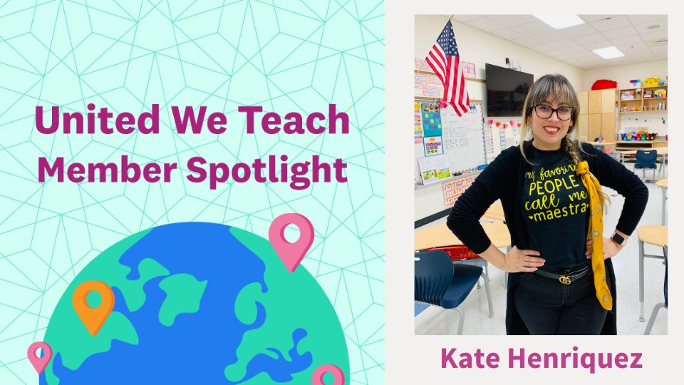 Shining this week's #UnitedWeTeach Member Spotlight on rockstar <a href="/ParticipateLrng/">Participate Learning</a> ambassador <a href="/MissKateHenriq/">Kate Henriquez</a>! With her creative ideas &amp; willingness to share with + help other educators, Kate is a community member who makes everyone smile &amp; feel valued. Yay, Kate! #unitingourworld