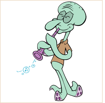 my collection of this single squidward illustration (a thread)