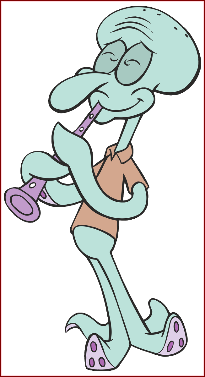 my collection of this single squidward illustration (a thread)