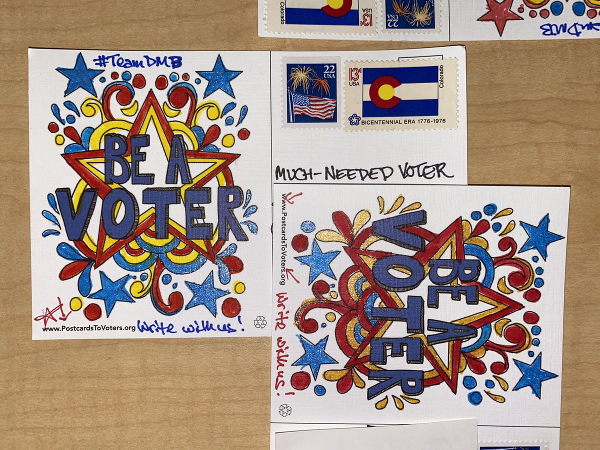 GretchenVaughn's tweet photo. @StoneMavenArt @DemocratWit 😢 #PostcardsToVoters for the exceedingly qualified @RepDMB.
#TeamDMB https://t.co/Hz5TSI0kmw