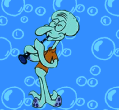 my collection of this single squidward illustration (a thread)