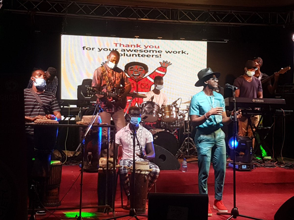 GambiaRedCross's tweet photo. @iambarhama on stage now at the #GRCSVirtualConcert. We sincerely want to say, THANK YOU to all frontline workers. To our #volunteers, you are our heartbeats.
Event proudly sponsored by @IFRCAfrica. https://t.co/LoAyTPOqGD