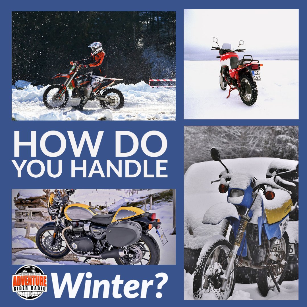 ADVRiderRadio's tweet photo. How do you handle YOUR winter?
#ExploreByMotorcycle #ADVRiderRadio #AdventureRiderRadio #WinterMotorcycle #MotorcycleWinter https://t.co/9GtzZs2aww
