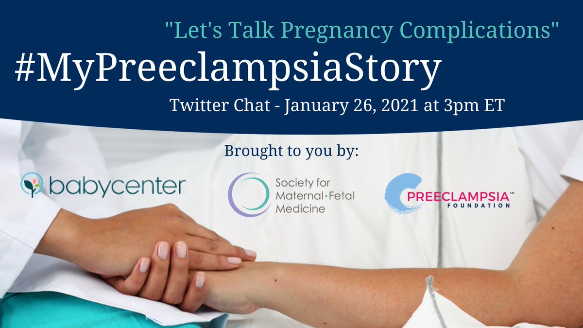 Women who have had #preeclampsia are at increased risk for heart disease and stroke later in life. Join @Preeclampsia, <a href="/BabyCenter/">BabyCenter</a> and <a href="/MySMFM/">SMFM</a> on Tuesday, January 26 at 3 pm ET to learn more. Use #MyPreeclampsiaStory