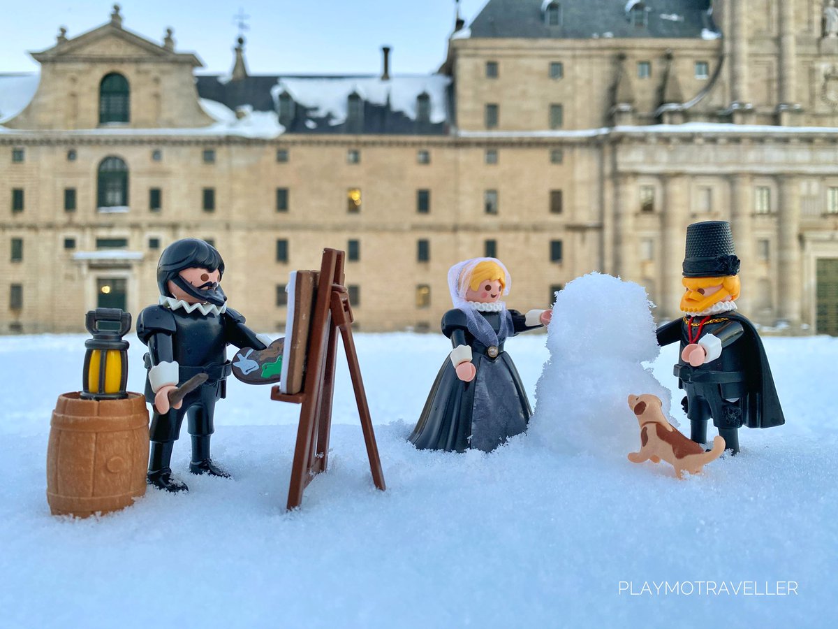 playmotraveller's tweet photo. La nieve también ha teñido de blanco el Monasterio de San Lorenzo de El Escorial. ☃️♥️

#TwitterCultural #PatrimonioNacional #ElEscorial #Madrid #MadridNevado #Filomena https://t.co/yLY3rOEI1C