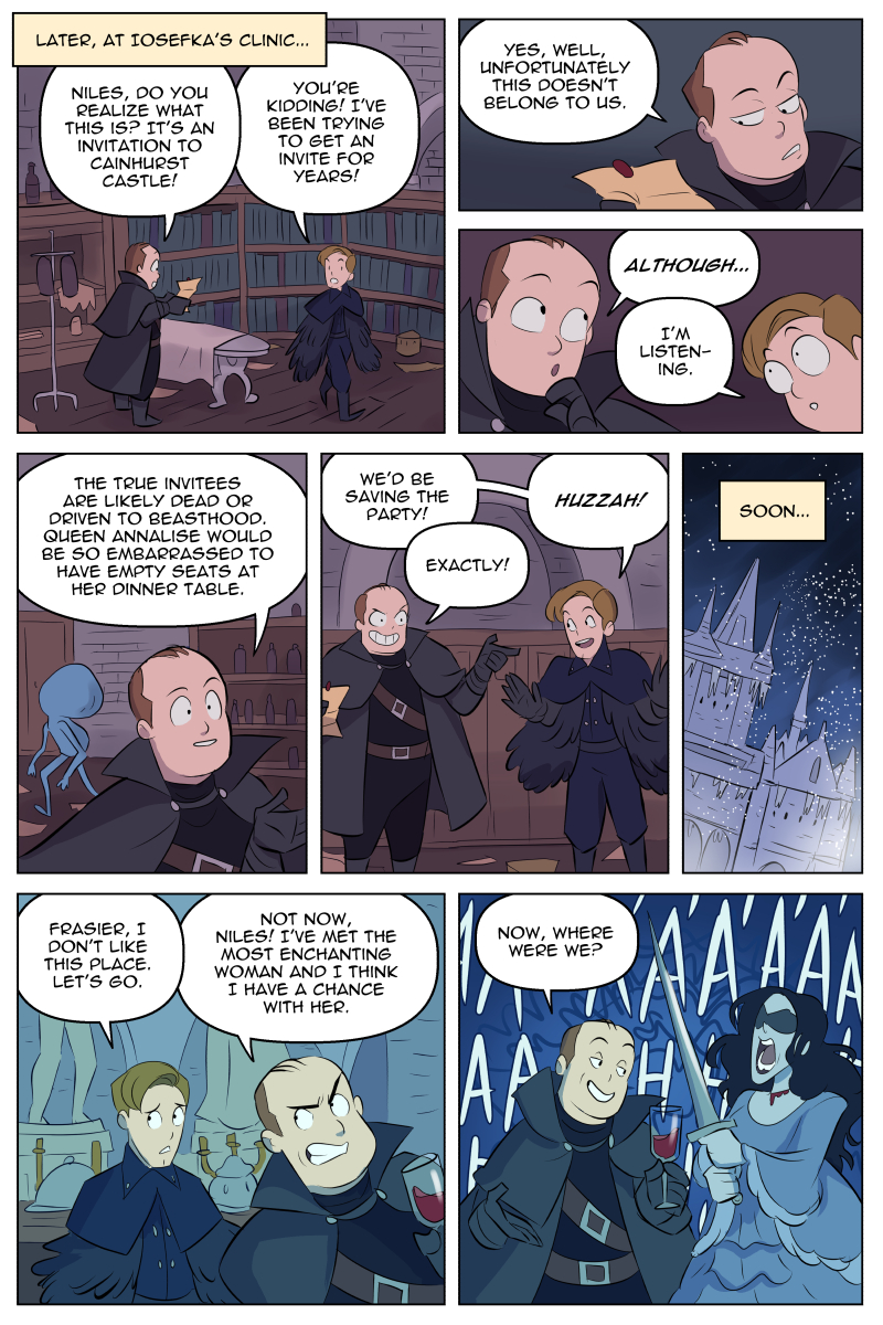 I made a comic about Frasier and Niles. Contains Bloodborne spoilers 