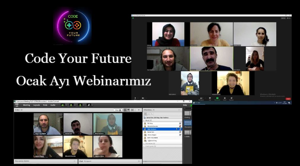 CodeYourFuture2's tweet photo. Ocak ayı webinarımızı yaptık. 
@cigdem_erkoc @BilisimTeacherr  @elifutss @hayalcisuat @SametIren5 @tretwinning https://t.co/y6XtKbdYLs