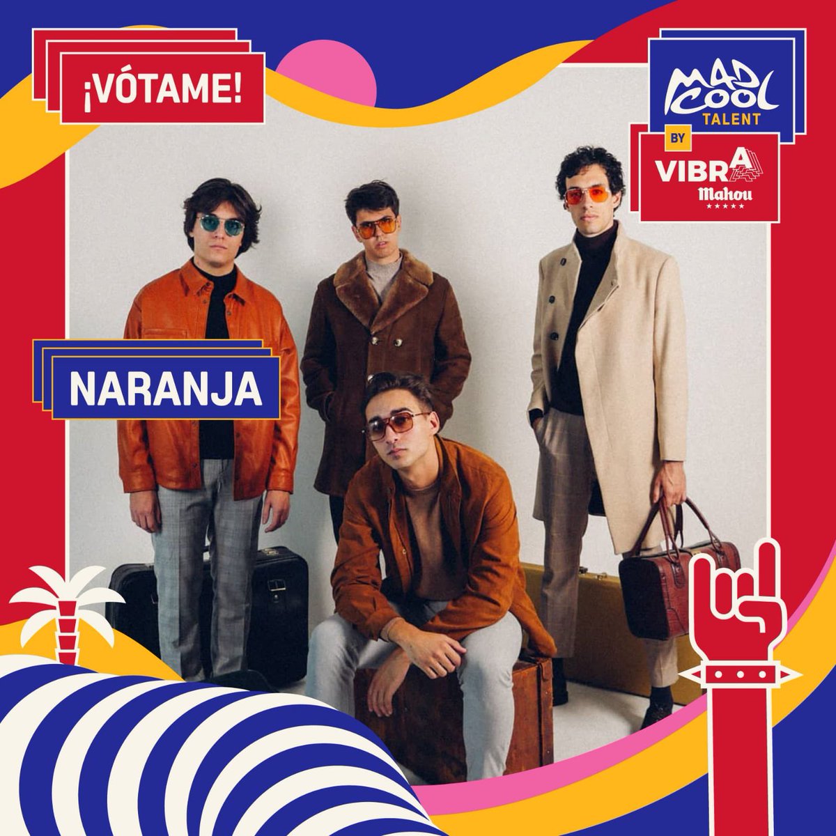 Ya puedes votar a <a href="/NaranjaGrupo/">Naranja</a> para actuar en el <a href="/madcoolfestival/">Mad Cool Festival</a> gracias a <a href="/VibraMahou/">Vibra Mahou</a> ! Son dos minutos aquí 👉🏽 a.cstmapp.com/voteme/899983/…