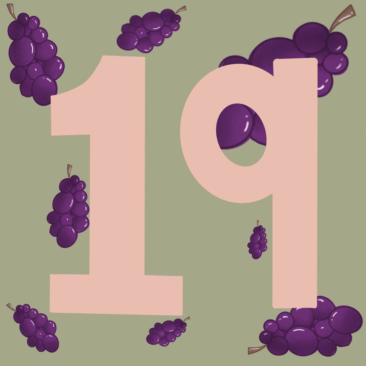 🍇19 days to go! 🍇 Grapes are one of my favorite fruit. I love all type of grapes, but have you ever ever tried cotton candy grapes? They are so good! 

Etsy shop opens on January 30th! LINK IN MY BIO!