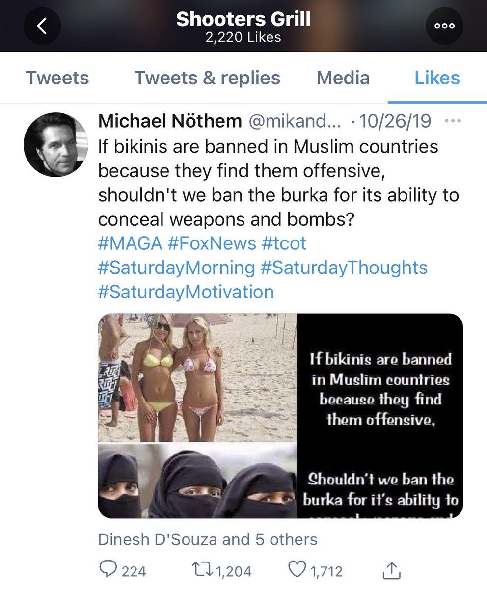 While we are looking at her Shooters Grill account, might as well put these out there:Lauren Boebert liked this Islamophobic tweet.