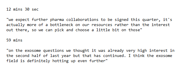 Big pharma are interested big time. You saw the graph with medical lit mentions of this idea already - here are a couple of my notes from a  #RENE call last week - pharma is lining up to get into this.