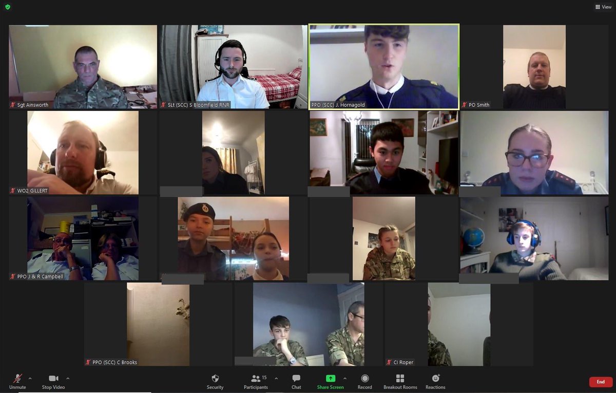 Tonight's virtual get together allowed us to catch up with some of the ship's company and collaborate ideas as to how we can deliver digital training. We got some brilliant ideas from the cadets that we'll be putting together to offer an engaging virtual experience 😃