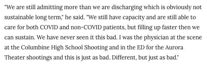 NedRaggett's tweet photo. Very little to add to this heavy-as-hell quote from the chief of emergency services at the hospital where I (on-site, in normal times) work.  https://t.co/RdyEcQoQzX https://t.co/TqIBpXECKJ