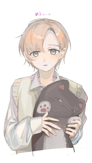 すごい眉たれてる
 #かな絵 