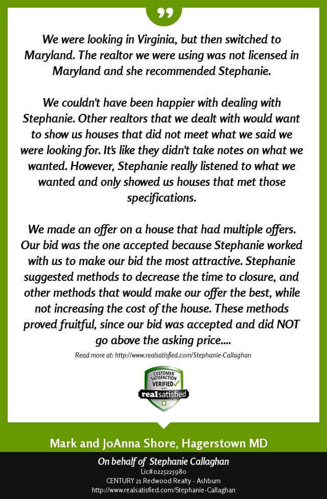 I'm always thrilled when a happy client expresses their happiness. realsatisfied.com/Stephanie-Call… via <a href="/realsatisfied/">RealSatisfied</a>