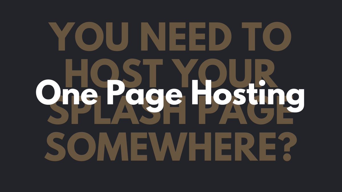 ProgressOne10's tweet photo. #WebHosting #QualityHosting #WebService #HostingService #service #webhostingservice #business #today #hosting #code #domain #internet #webpage #Blog #Splashpage #Page #Test

If you have a splash page you need to host somewhere.
You need One Page Hosting!

https://t.co/3Z6SZ1Qmiv https://t.co/GxqlupAeYo