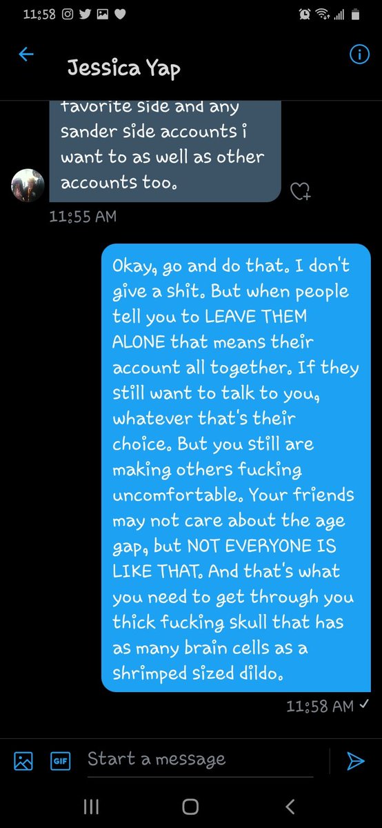 CoolAssTeacher_'s tweet photo. //Just to add to this, report and block her. NOW. Get her off of her. This kid of behavior from an ADULT is UNACCEPTABLE. To anyone, and especially a minor. https://t.co/Y4GLnk35TF