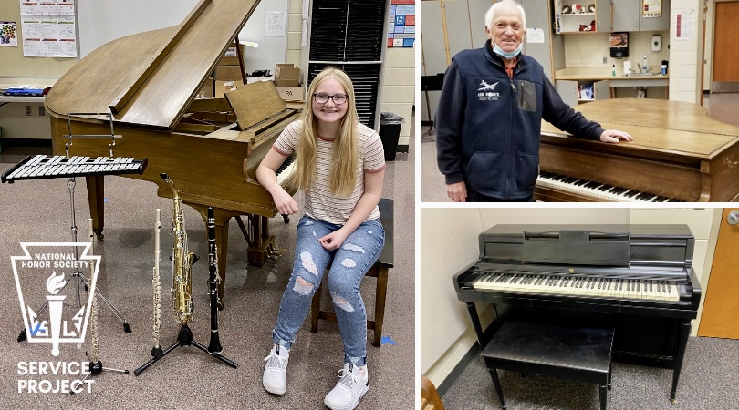🎺 Sound the horns! Kaylee C.'s National Honor Society "Instrument Collection #ServiceProject" was a hit – several instruments to include a special piano donation from Cliff Klehr, former longtime Jordan Band Director.

<a href="/Jordan_Bands/">Jordan Bands</a>