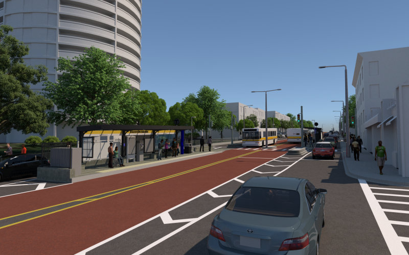 bosBRT's tweet photo. In 2021, the work towards faster & reliable transit must go on to ensure sustainability and economic recovery. That starts with projects like this: the #ColumbusAvenue Bus Lane project will be the first center-running bus lane in New England! #betterbuses https://t.co/l9SjtBmuo5 https://t.co/D6VVyh65DA