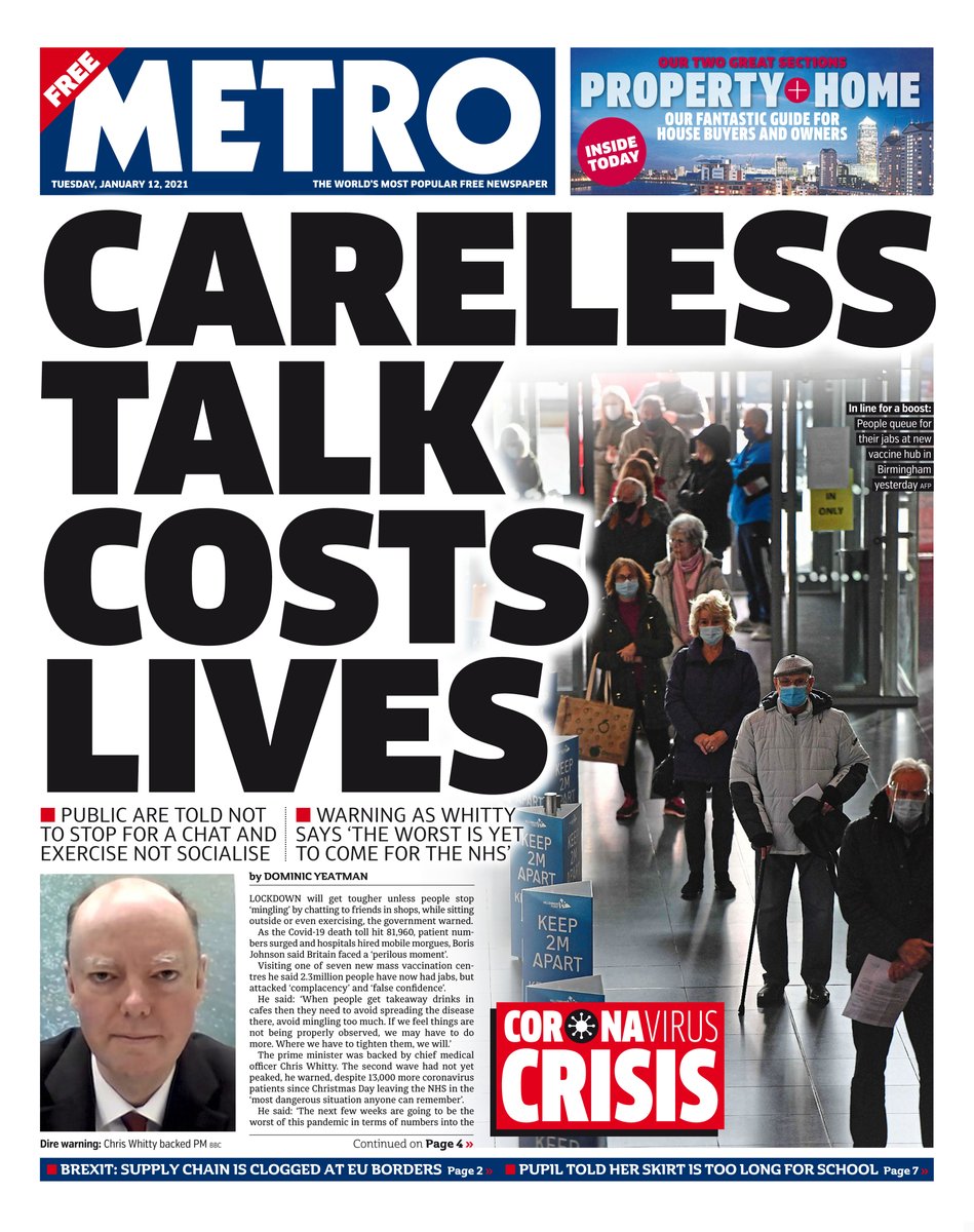 Bbc News Uk On Twitter Tuesday S Metro Careless Talk Costs Lives Tomorrowspaperstoday Bbcpapers Https T Co 7fuhsaa3vz