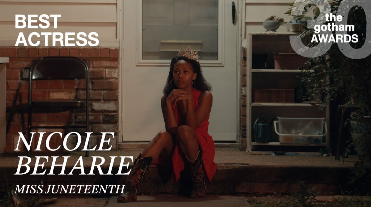 weare_thegotham's tweet image. Best Actress Winner: NICOLE BEHARIE in MISS JUNETEENTH #GothamAwards