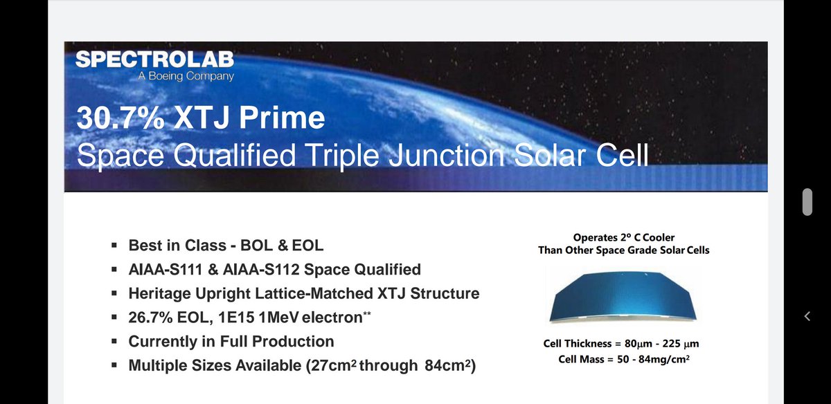 SolarInMASS's tweet photo. Solar upgrade for @ISS_Research

$103 million contract 120 kW solar = $858/watt (ITC eligible???)

Arrays 63x20 feet each, six

@BoeingSpace #Spectrolab 30.7% XTJ PrimeSpace Qualified Triple Junction Solar Cell

https://t.co/4sm6TkD1Mt

https://t.co/9zTfaOjyRy @Space_Explored https://t.co/PGPGKExlzJ