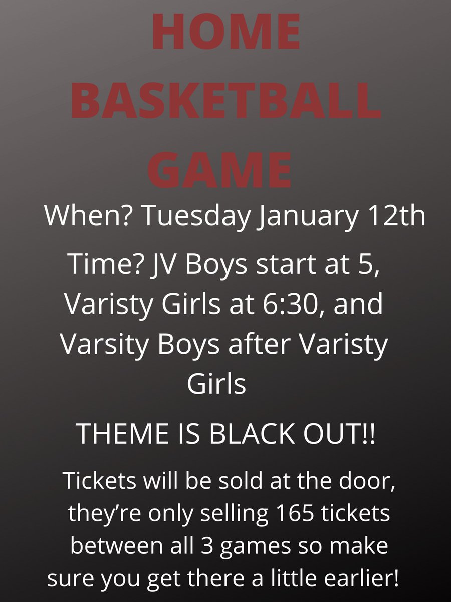 phs_pack's tweet photo. Come out tomorrow for our home basketball game!! Theme is Black Out‼️‼️ https://t.co/7cYYUP2Tim