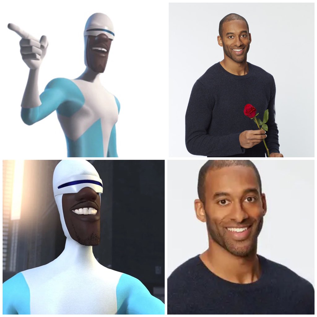 beccahkramer's tweet photo. Matt James is actually Frozone from The Incredibles. You can’t change my mind. 

Honestly, it makes me love him even more. 

#TheBachelor   #MattJames https://t.co/rTxEeICYMS