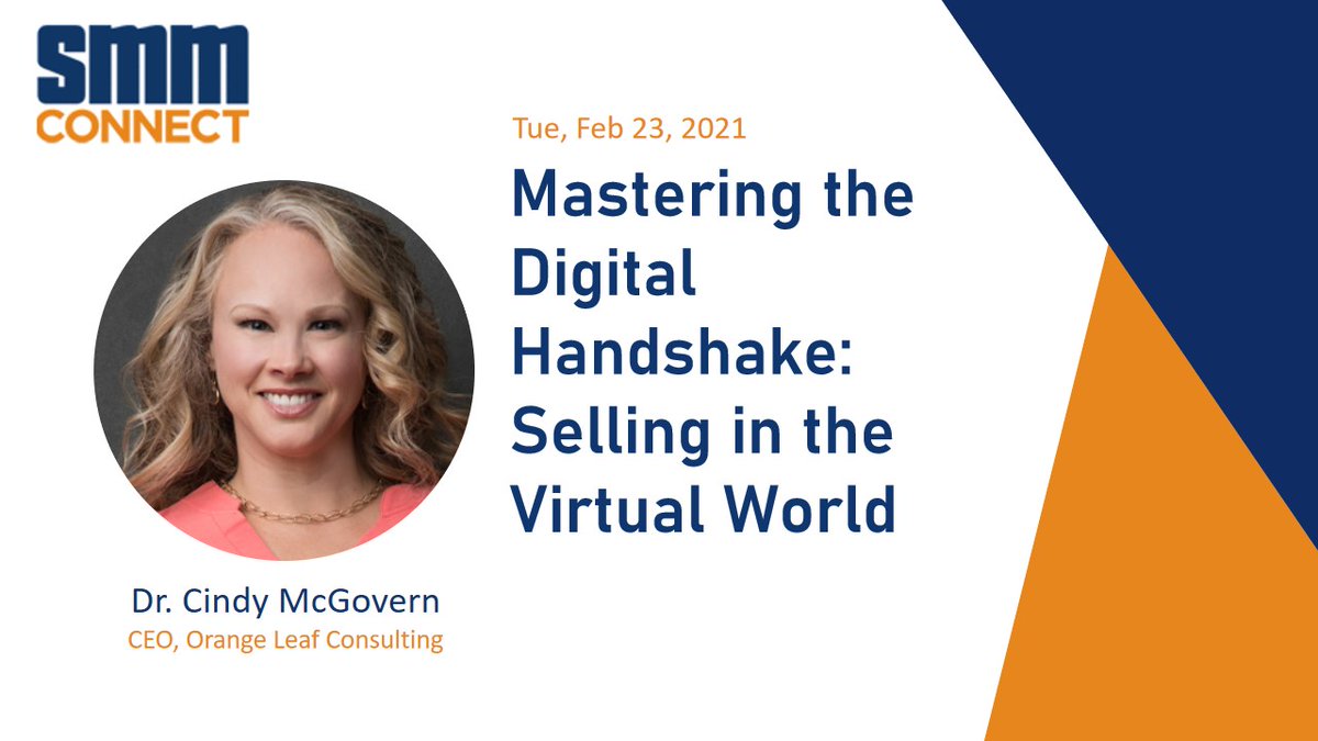 SMMConnectus's tweet photo. 2/23/2021 MCGOVERN @OrangeLeafCo @1stladyofsales, https://t.co/o5DFOFRH4B #sales #salestraining #virtualselling #salesrelationship #VirtualSalesTraining https://t.co/uCFb2wX1Zp