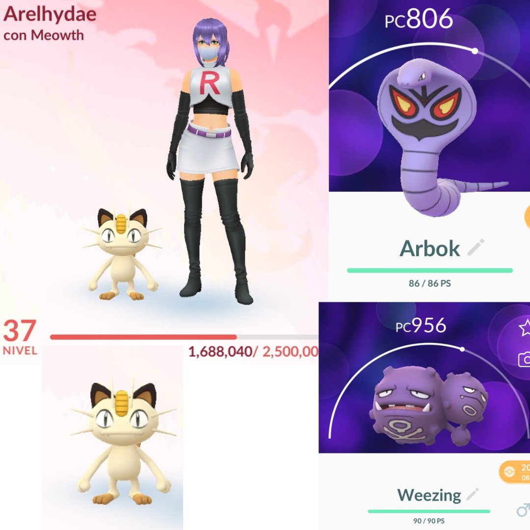 #PokemonGOTourContest
Equipo R Clásico 
"Preparate para los problemas y más vale que teman" 
⚫Meowth
🟣Arbok 
⚫Weezing