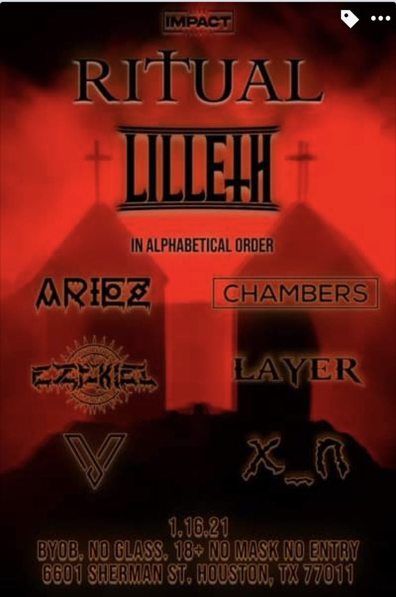 meanngiirl's tweet photo. Ritual is this weekend! LETS GO #houston #ritual #liveimpact https://t.co/uxpVBgdaDH