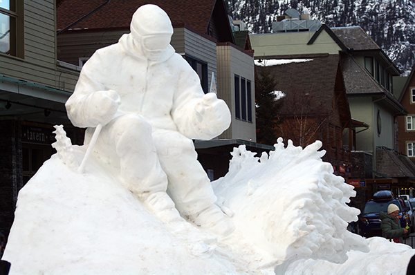 Banff Snow Days is returning!  Starting January 20 until January 31, enjoy magnificent snow sculptures along Bear Street and discover delicious hot chocolate offerings from local businesses on the Hot Chocolate Trail.  Full information available at banfflakelouise.com/snowdays