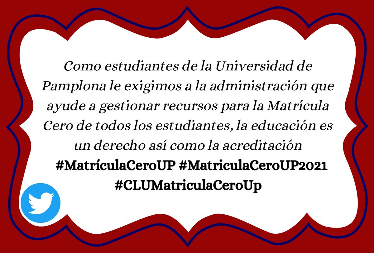 MchellSilva1's tweet photo. La educación es un derecho y debe estar garantizada, es la única herramienta que tenemos los jóvenes para transformar el país #MatrículaCero  #MatrículaCeroUP #MatriculaCeroUP2021 #CLUMatriculaCeroUp https://t.co/7p68z80bSq
