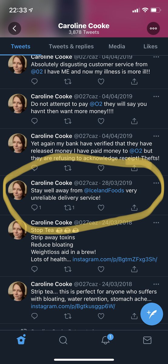 gazrob79's tweet photo. @027caz @IcelandFoods It didn't seem to bother you last time @027caz. Don't worry @IcelandFoods she'll still come back for more. She just an angry  serial twitter complainer with nothing else better to do. Get over yourself!! https://t.co/ZL6E4u7sTW