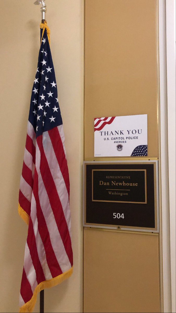 RepNewhouse's tweet photo. Thank you @CapitolPolice for courageously protecting the People’s House. God bless our #heroes. https://t.co/7mXlxy5ugs