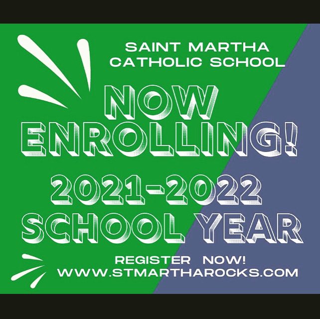 NOW ENROLLING for 2021-2022! Visit stmartharocks.com to begin the process for next school year! Looking for more information or want to tour St Martha? Give us a call! We'd love to share our wonderful school with you!  (502)491-3171. 

#stmartharocks #discoverexploreshare