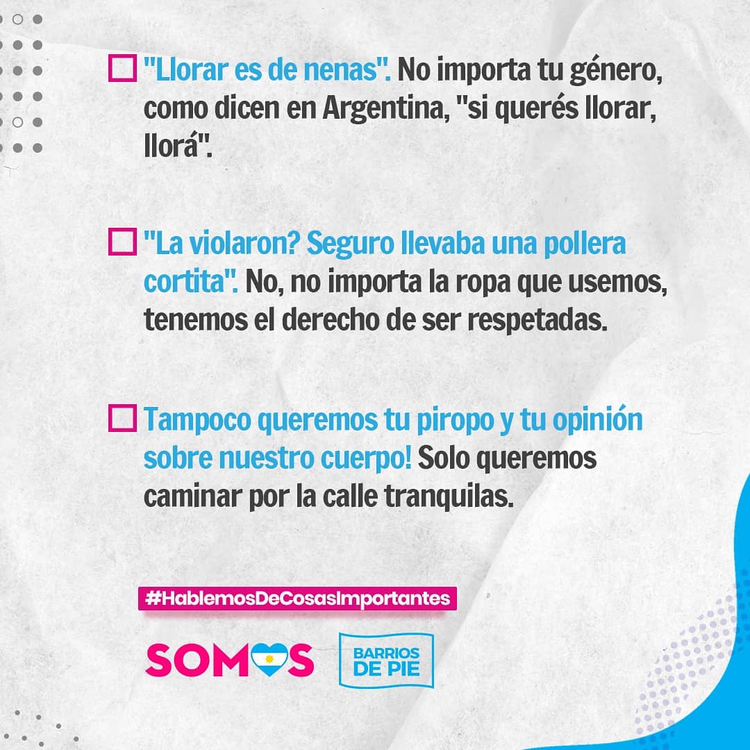 👉 MICROMACHISMOS
Hoy en el ciclo Hablemos de Cosas Importantes qué son, cómo reconocerlos y algunos ejemplos.
 #HablemosDeCosasImportantes