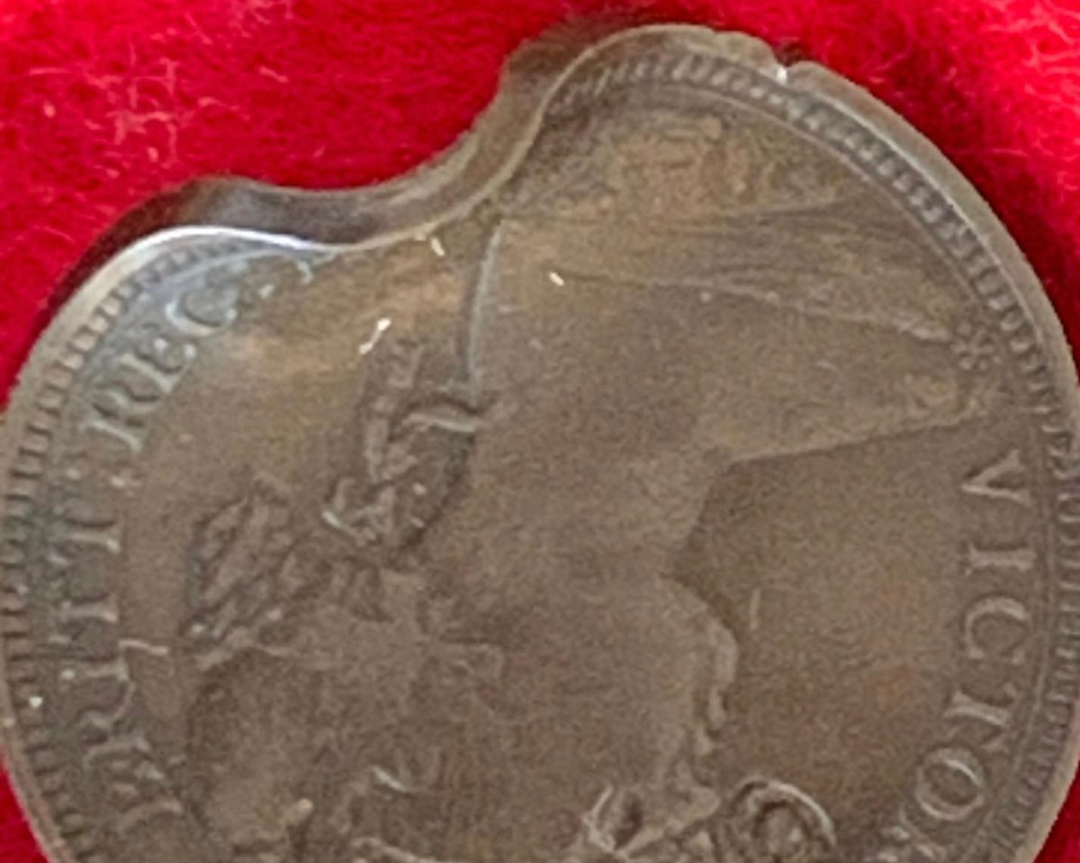 Tim, from the <a href="/NCWHM/">National Cowboy & Western Heritage Museum</a> again, folks. Annie Oakley. You know her, right? A sharpshooter and star of Buffalo Bill’s Wild West Show. This is a coin she shot out of the air and dented with a bullet. So cool! #HashtagTheCowboy Thanks, Tim