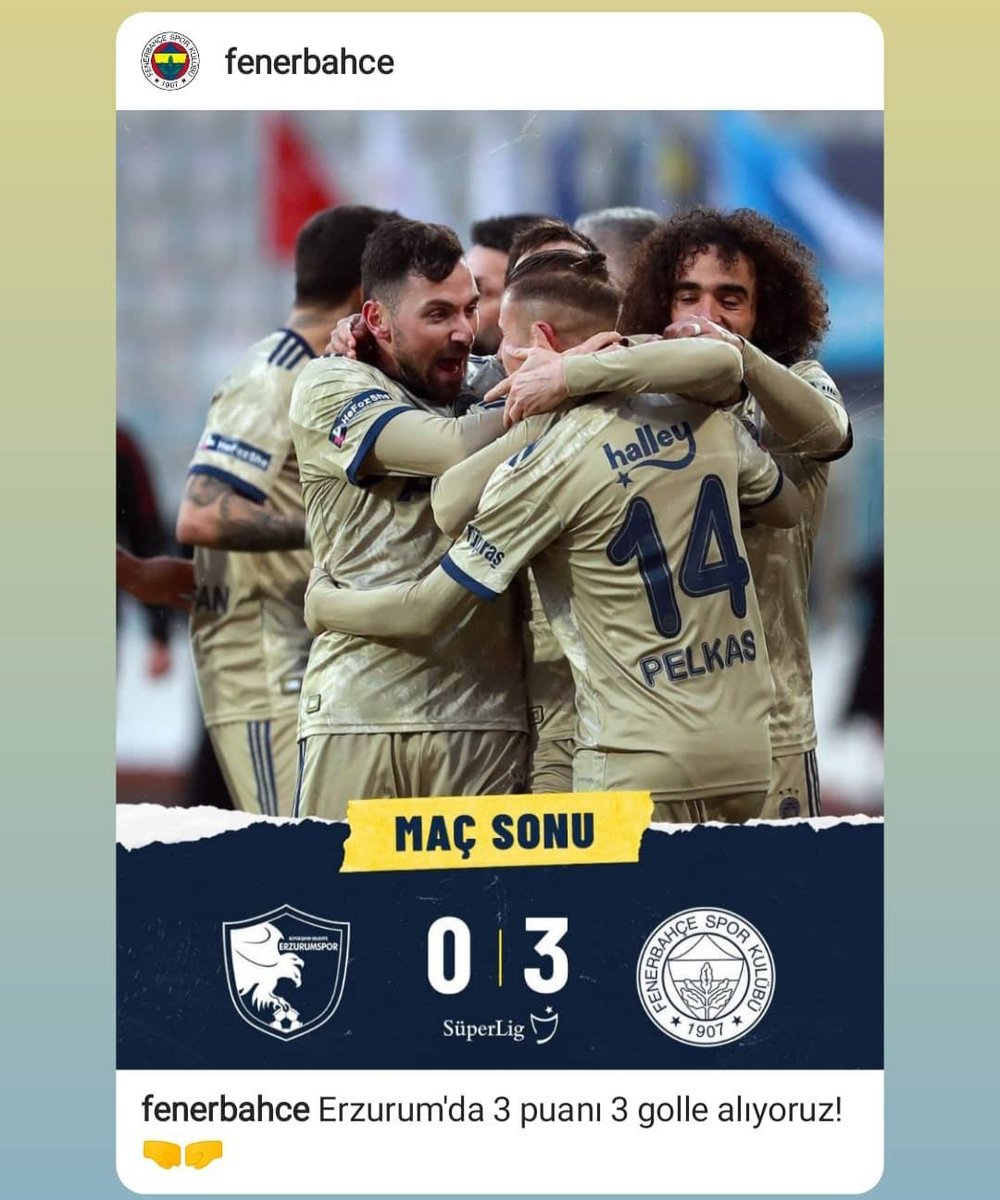 hoqqa veriyosun Fenerbahcem 💛💙
3-0🥳