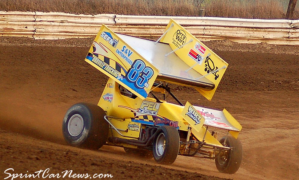Ohio racer <a href="/Broc_Martin/">Broc Martin</a> in action at the now closed Lakeville Speedway.