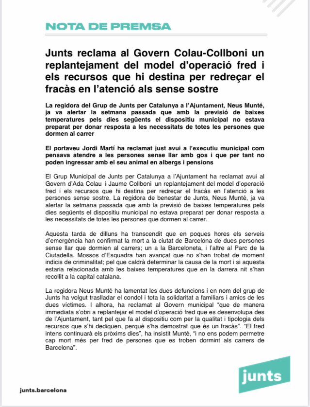 MontseCantinMas's tweet photo. @TotBcn Regidora @neusmunte @JuntsxCatBCN #OperacioFred https://t.co/mUFEfLExCi