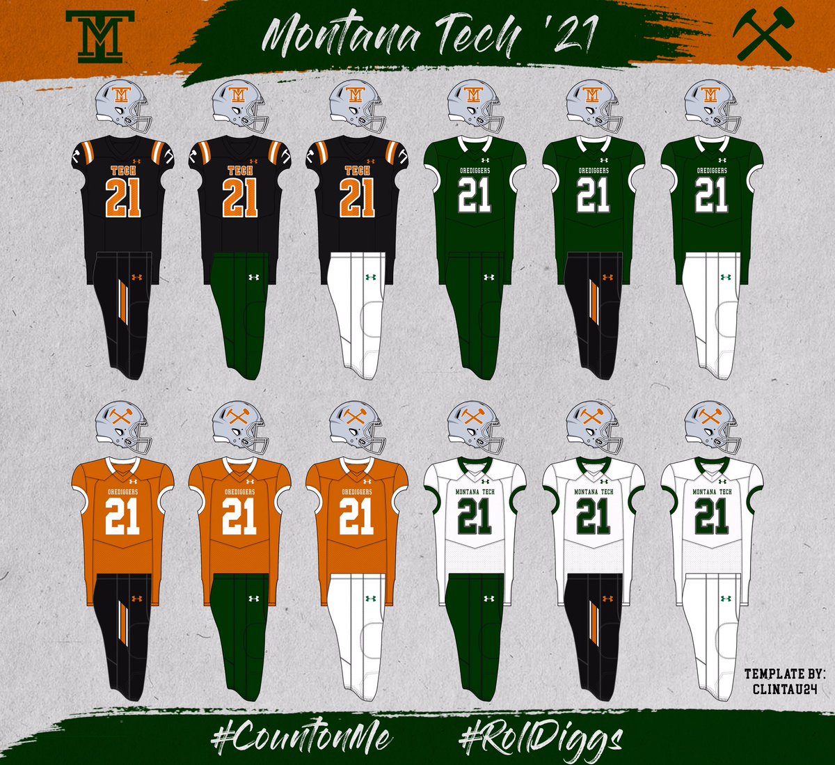 Can’t wait to get back on the field with our guys!! Jacked to see them in our new jersey combos and helmets this spring! Been a long time coming! I know our guys will be ready to go! 
#Family
#CountOnMe
#RollDiggs