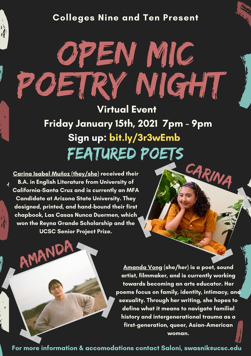 nine10official's tweet photo. 🎶Does your Covid Coping Tool need an audience? 
🤩Looking for a creative space to perform without any risk? Sign up for our first Virtual Open Mic Poetry Night! Sign your name here (https://t.co/MZCySGnAsK) before January 14th. https://t.co/xoT27VUzGw