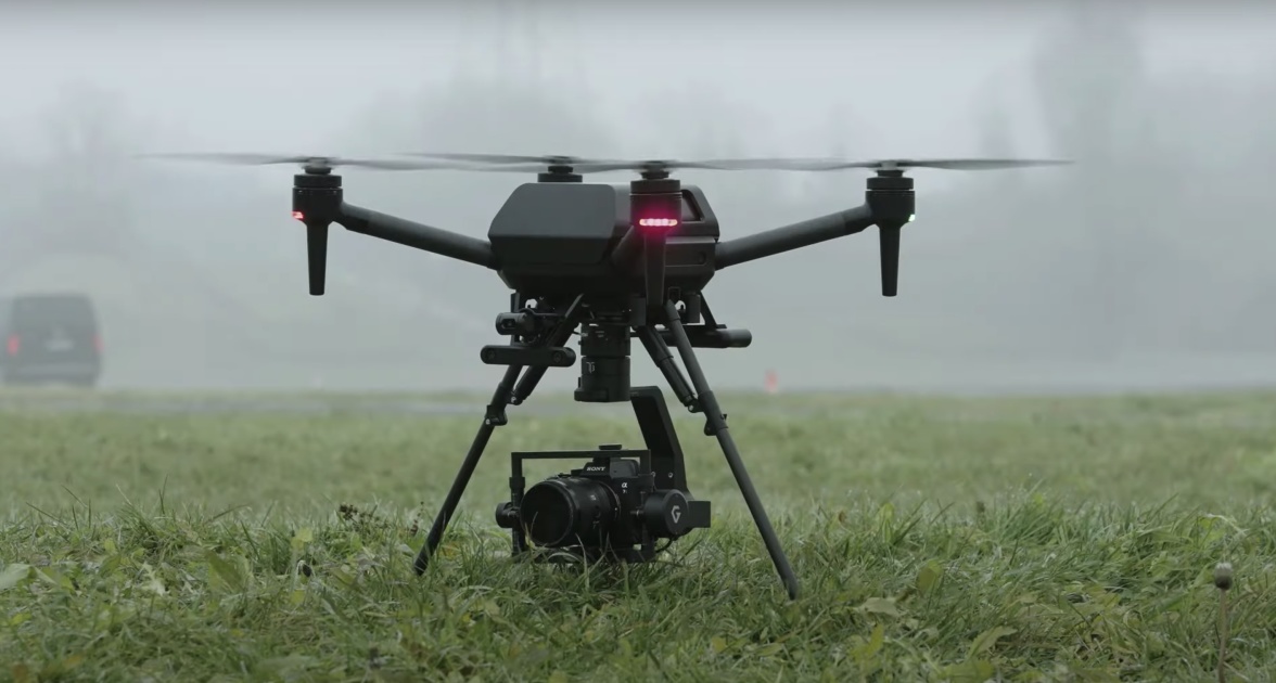 engadget's tweet photo. Sony shows off its Airpeak filmmaking drone for the first time https://t.co/dl10fiam3X https://t.co/9E2KKO7fE9