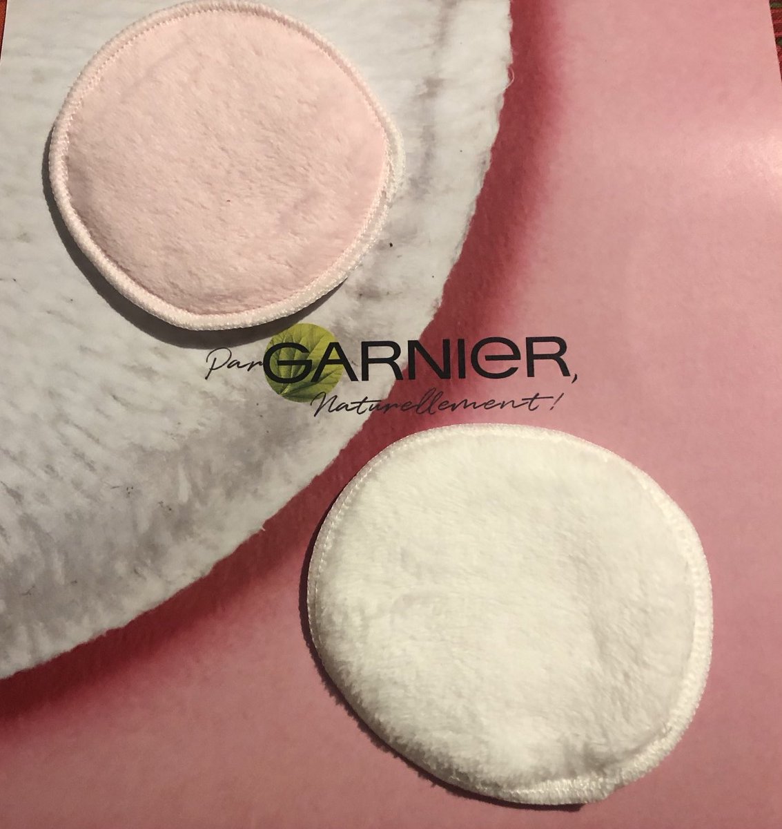 carmousssa's tweet photo. Les disques cotons réutilisables de #Garnier sont écologiques et se combinent parfaitement avec les eaux micellaires #Garnier #ecopadsgarnier 👌😊❤️❤️❤️ https://t.co/6Sz85l8BH9