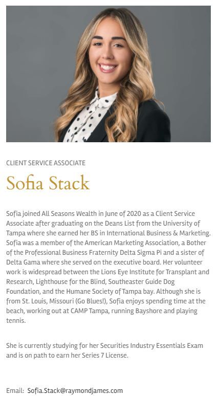 Sofia Stacks All Seasons Wealth on Twitter: