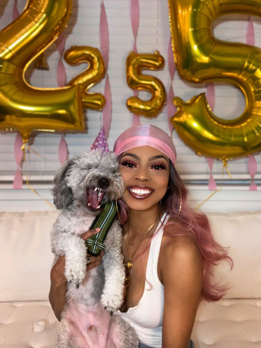 ebone_jones's tweet photo. I turned 25 yesterday... that doesn’t even sound right lol. Anyways, I’m blessed to have made it a quarter of a century. Definitely ooking forward to the next 25 ☺️💗

Mogli would not take a good picture with me lol. He was done with me before I even started taking pics smh 😂 https://t.co/CqXI7OJQwO