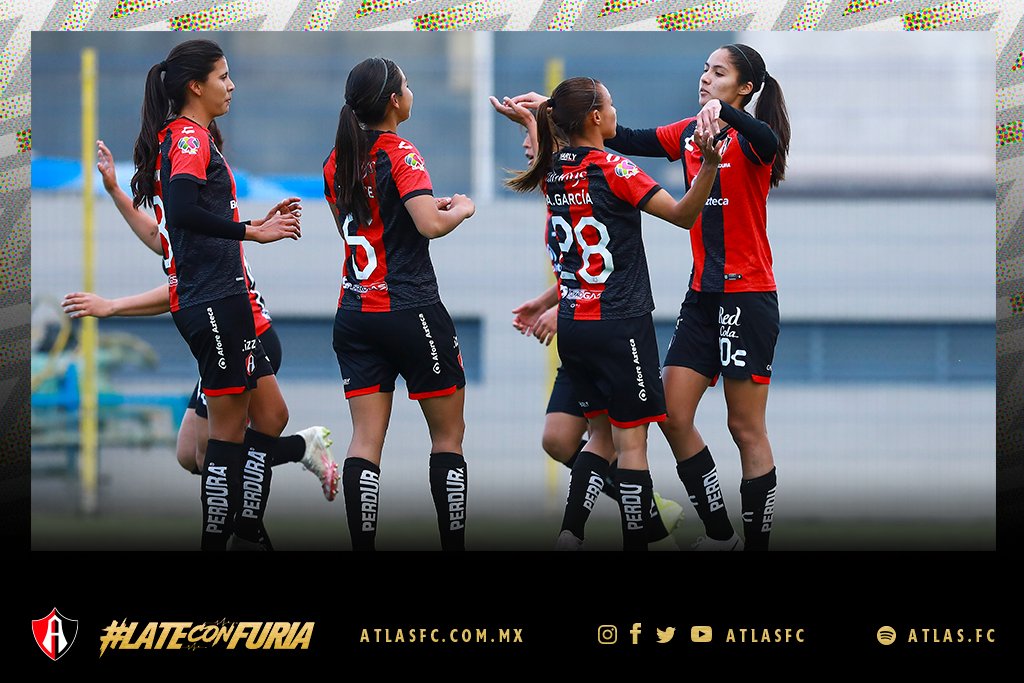 ⌚️ 75' l <a href="/AmericaFemenil/">Club América Femenil</a> 1-2 Atlas FC 

Hoy <a href="/zgab10/">Zellyka Arce</a> y <a href="/AnaGarcia2894/">Ana Garcia</a> cumplen 80 partidos vistiendo la Rojinegra, y se convierten en las jugadoras con más apariciones con este escudo. 😍

#LateConFuria 🔴⚫️