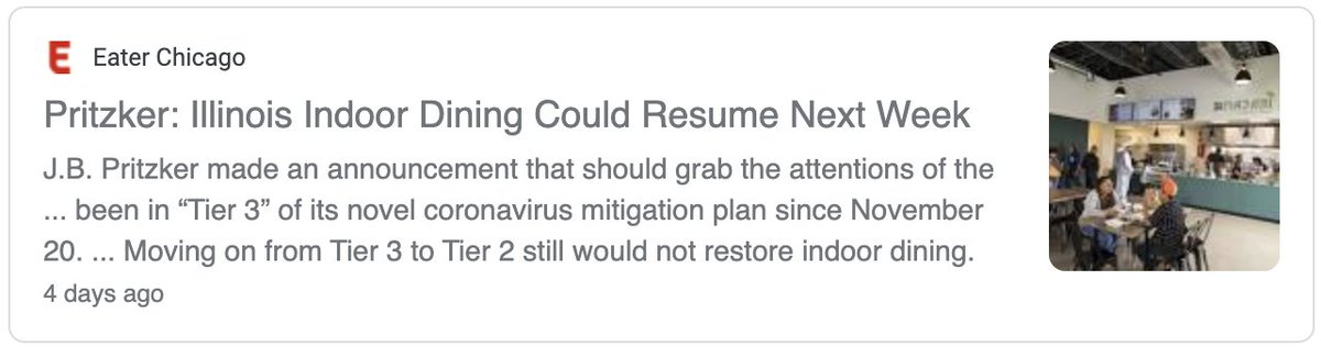 So how would a region get back to Phase 4-no mitigations...which would allow indoor dining?Get back below 6.5% positivity for three days in a row and have healthy hospital bed/ICU capacity. That's a while off. Glad this story was corrected (tho Google cache still has it wrong)