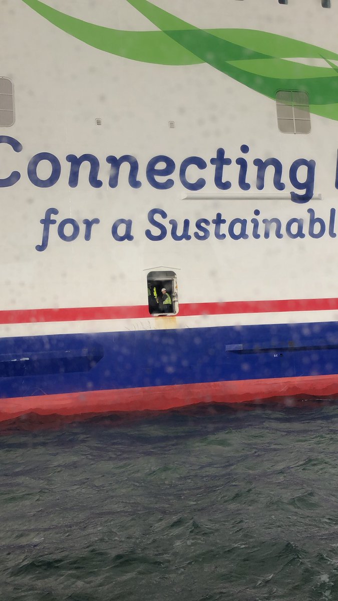 I was new to the firm and in my ignorance happily bouncing along the waves I presumed they’d somehow lower the bow doors and get us in that way. When I asked if that was how, the scousers started cracking up. “You see that tiny door mate you’re going up the rope ladder” 30 mins.